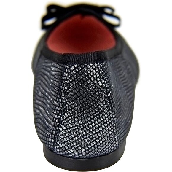 NEW MENINA STEP Women Celia Metallic Reptile Shine Bow Ballerina Flat Dress Shoe - Picture 4 of 6